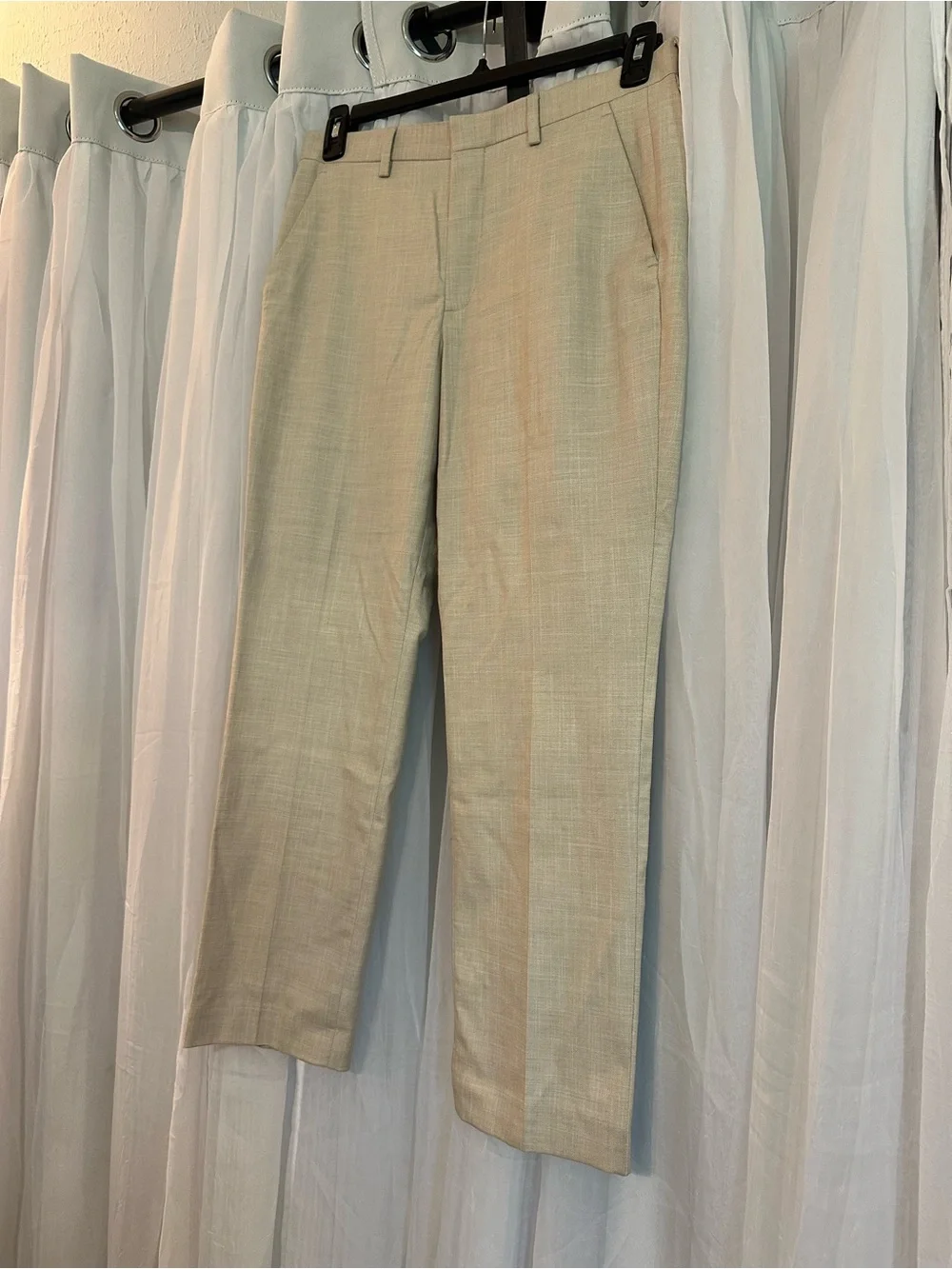 Express Men's Tailored Beige Dress Pants - Classic Slim Fit NWOT